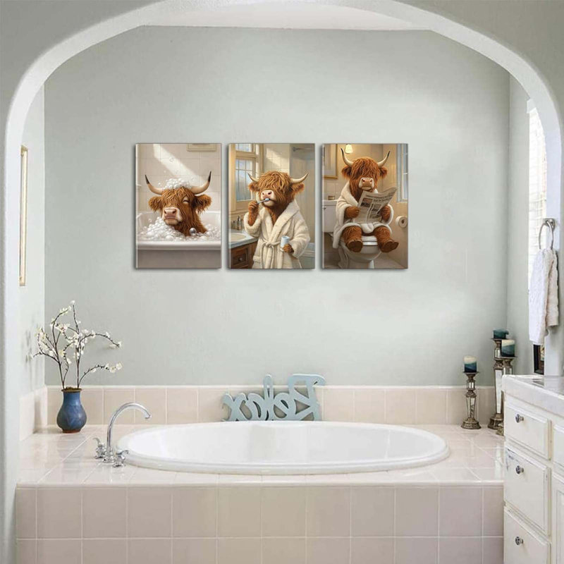 3 Piece Wrapped Canvas Print, 60 cm H x 40 cm W