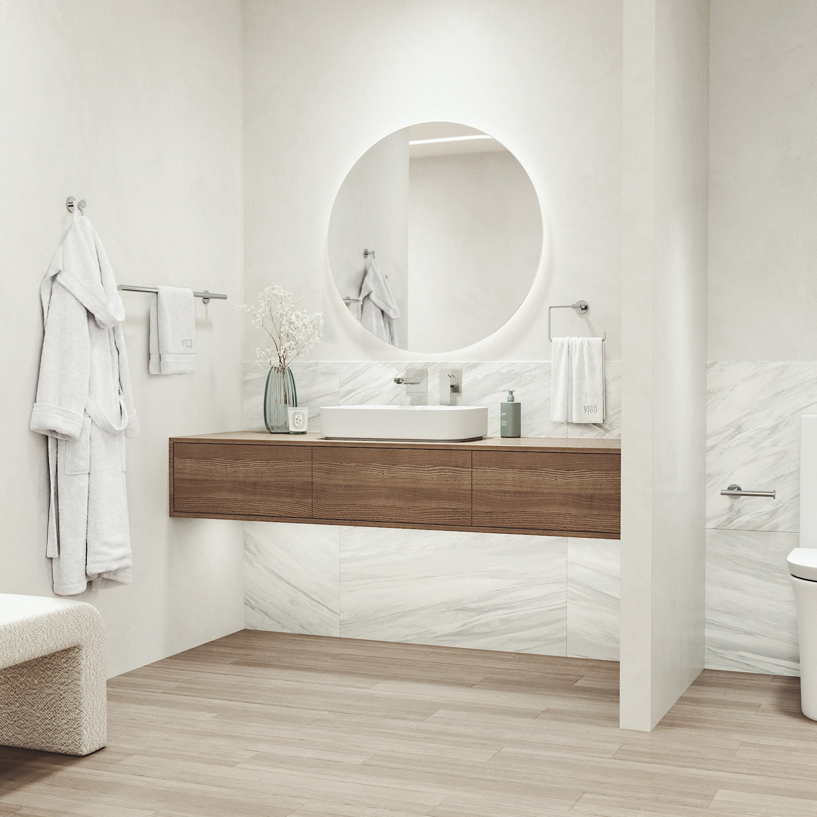 Elan 4-Piece Bathroom Hardware Set, Chrome