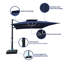 Parasol en porte-à-faux lumineux avec manivelle 157,48 po Kies, contrepoids inclus-1748460261