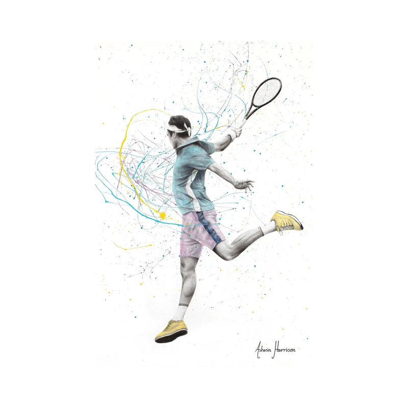 Tennis Player by Ashvin Harrison - Print on Canvas, Wrapped Canvas, 101.6cm H x 66.04cm W x 1.91cm D