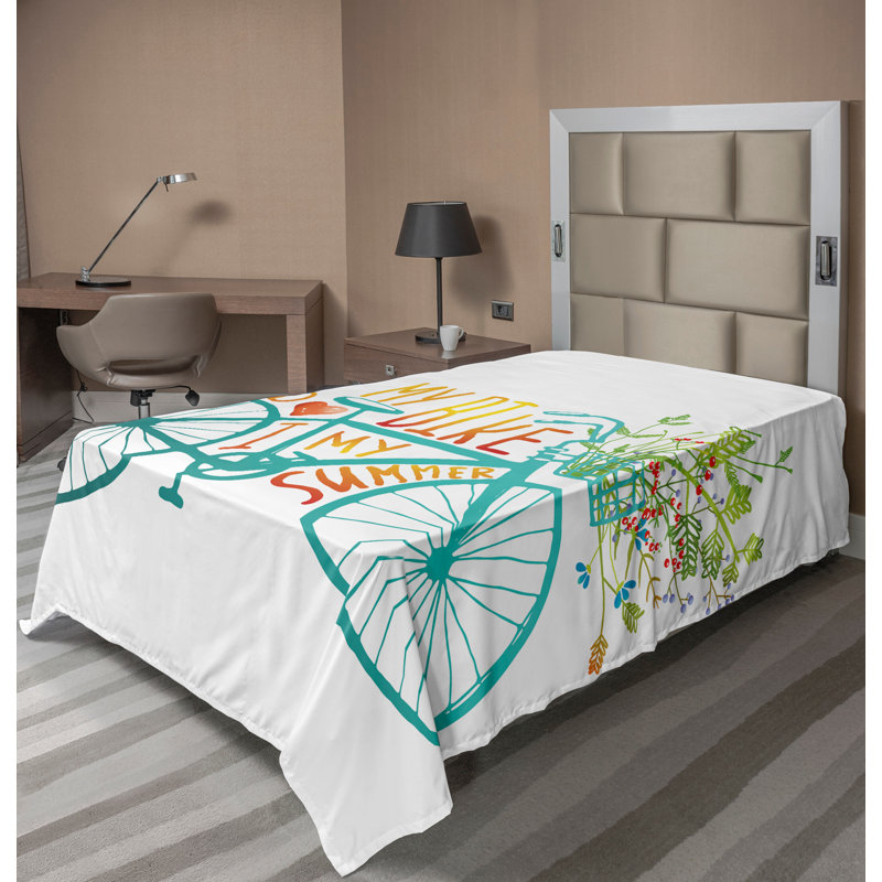 Drap-housse Ambesonne, Drap plat pour lit simple