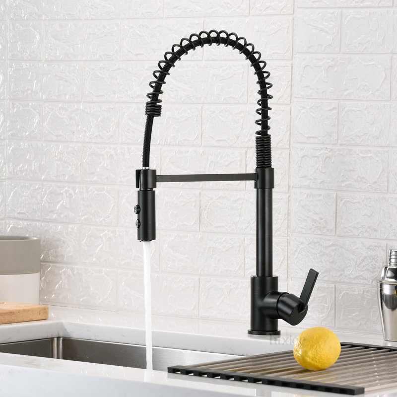 Pull Down Single Handle Kitchen Faucet, Oil Rubbed Bronze