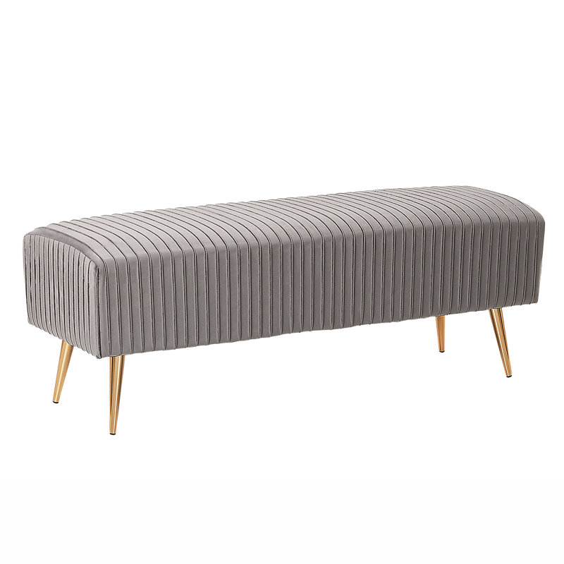 Foye Upholstered Bench, Grey