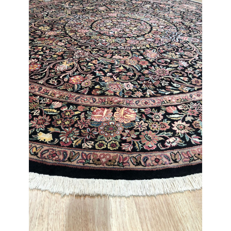 Tapis noirs ronds élégants et durables Vassilieva