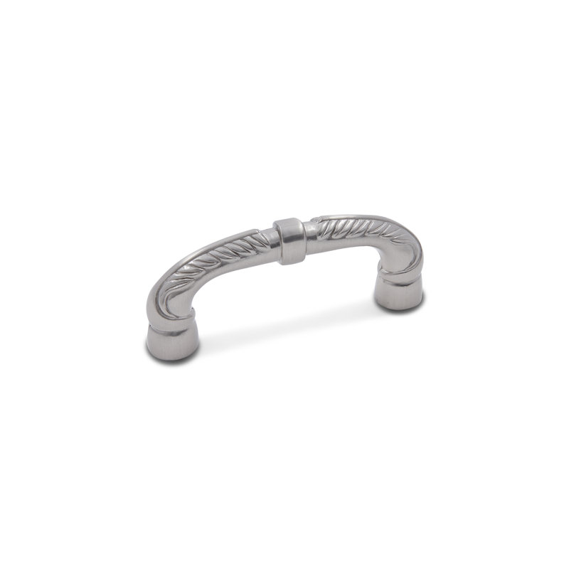 Poignée d'arc 3 po avec pétales et Solid Line CP Series, Nickel satiné