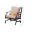 Chaises berçantes de patio avec coussins en oléfine pour cour arrière - ensemble de 2-450060070