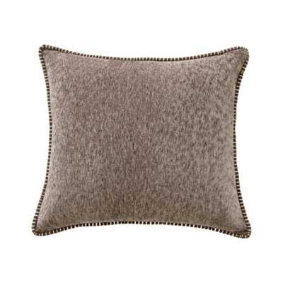 Coussin décoratif texturé avec bordure contrastée cousue (paquet de 2)