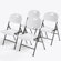 Foldable Folding Chairs Plastic Outdoor/Indoor With Steel Frame, 500lbs Capacity, White, black and blue available