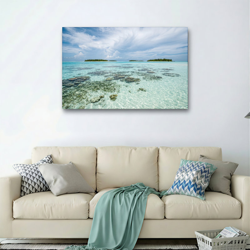 Ensemble de 1 tableau sur toile « Paradis tropical », H 36 po x l 48 po, Toile tendue