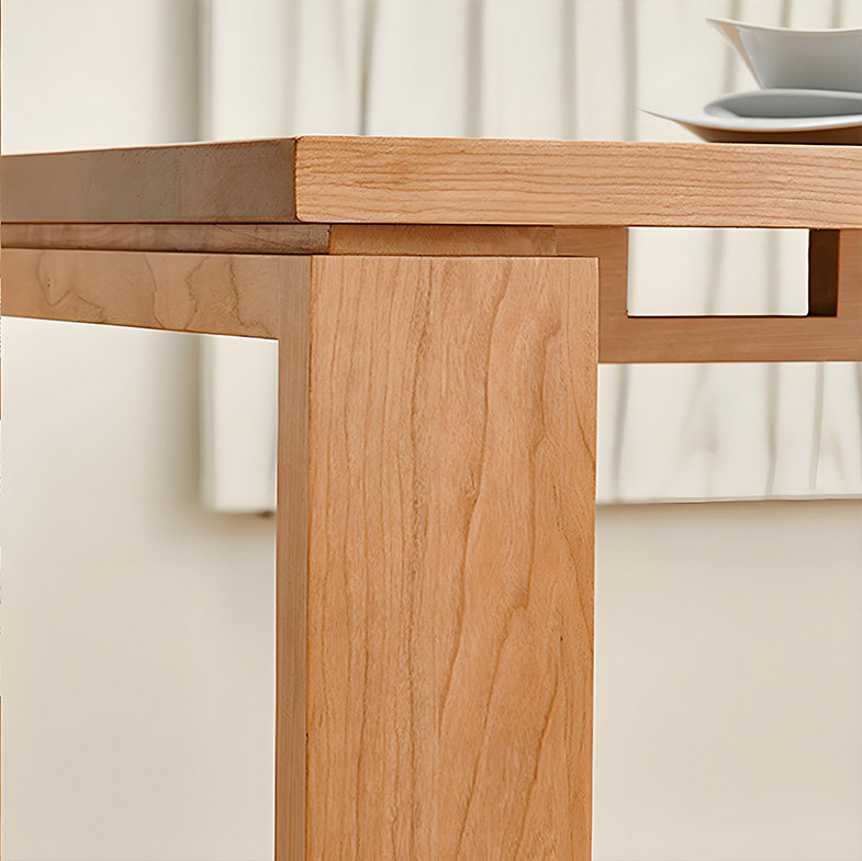 Ensemble de tables rétro et élégantes en bois massif, H 29,52 po x L 70,86 po x l 31,49 po