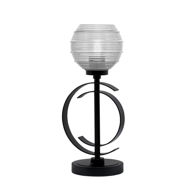Lampe Aroon, Transparent, Noir mat