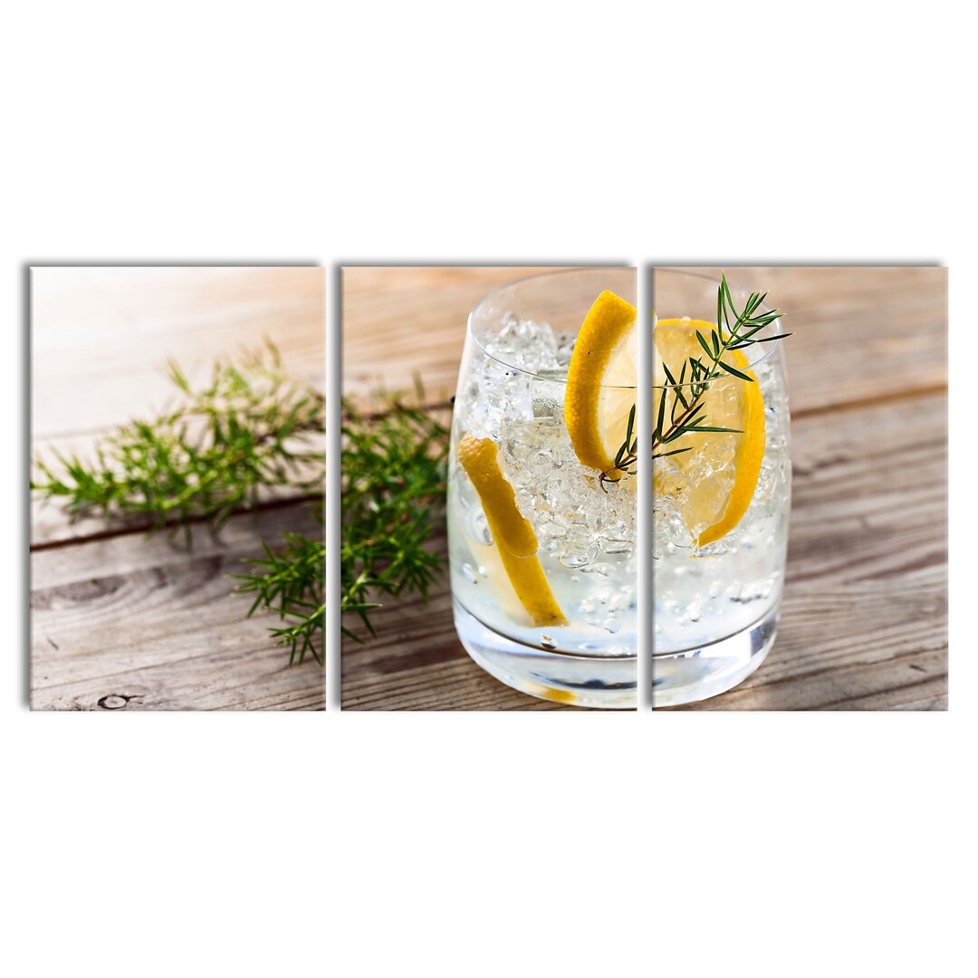 3-tlg. Leinwandbilder-Set Delicious Gin Tonic