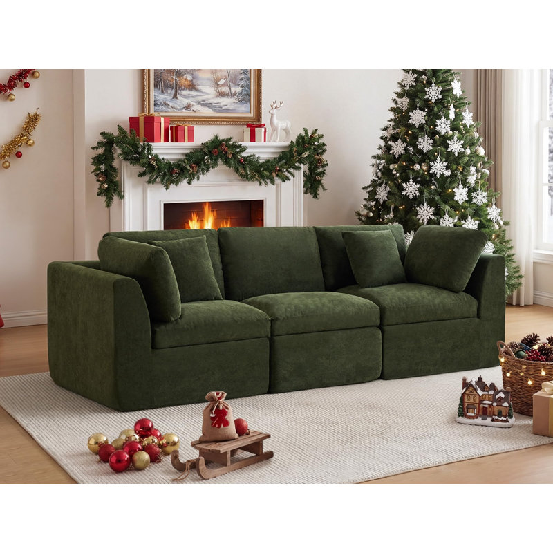 Canapé modulaire de 109 po pour canapé modulaire Comfy Cloud, Vert