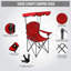 Chaise pliante portative rouge avec abat-jour réglable-779913039