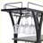 Industrial Bar Cart with 3-Tier Storage, Wheels &amp; Wine Racks | Iron | Matte Silver