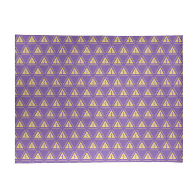 Tapis mauve/jaune minimal trees