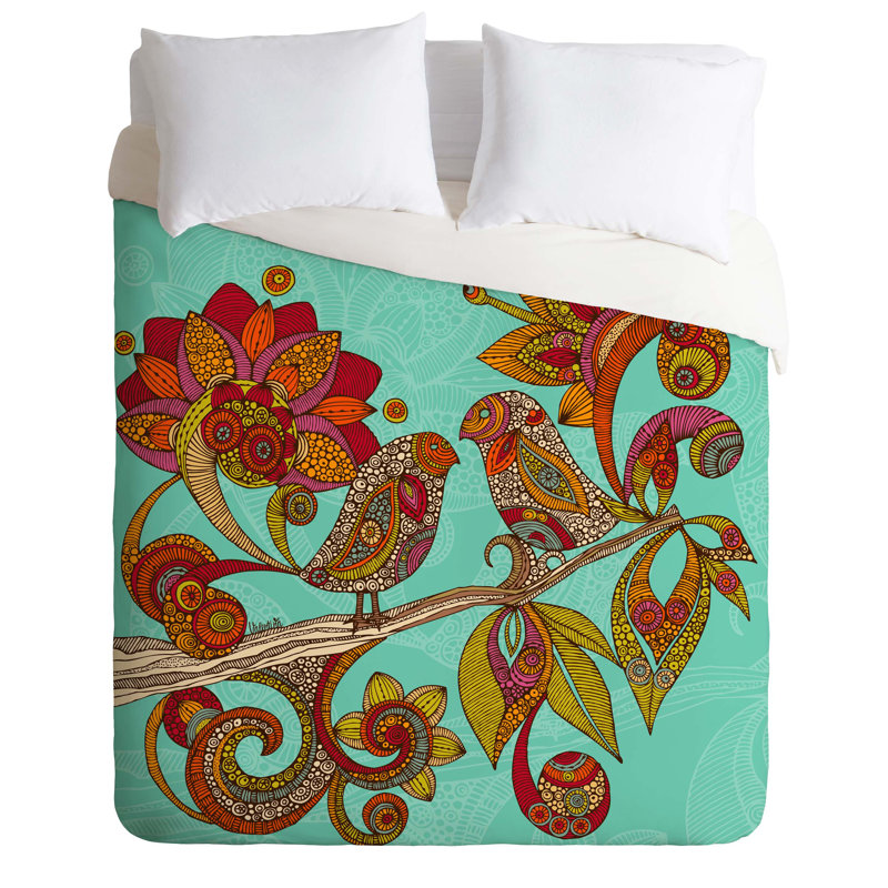 Valentina Ramos Traditional Polyester Floral Duvet Cover, Queen, Lightweight