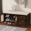 Banc à chaussures en rotin indémodable avec coussin et poignées plaquées or Timeless-2131705353