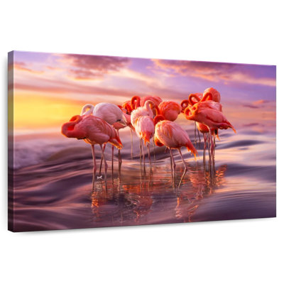 Crowle Gathering Of Pink Flamingos