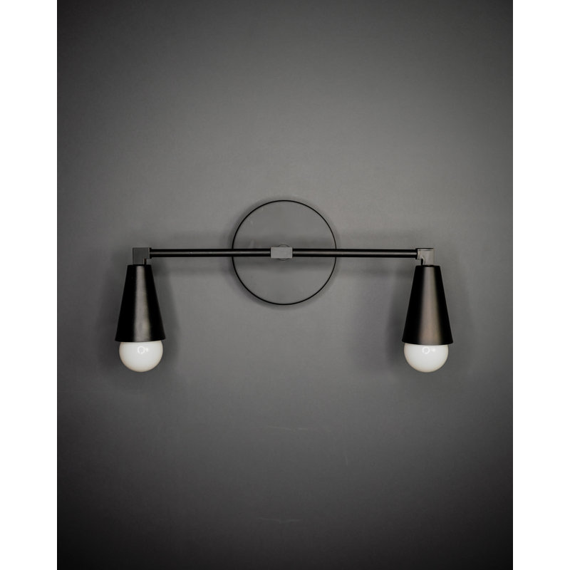 2 - Light Dimmable Wallchiere, Matte Black