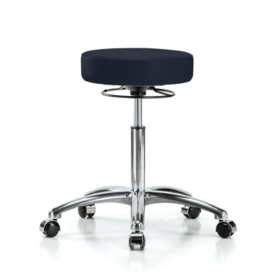 Tabouret pivotant réglable en hauteur à 360 degrés PERCH Chrome | Hauteur du banc moyen: 20,5 à 28 po
