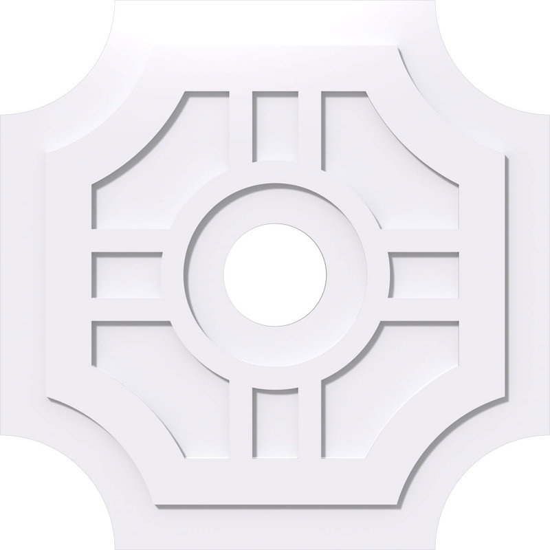 Médaillon de plafond contemporain en PVC Haus Haus, H 32 po x l 32 po x P 1 po