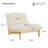 Soft 43.3 "W Oversized Accent Lounge Chair-Beige Faux Fur-493064219-493064221