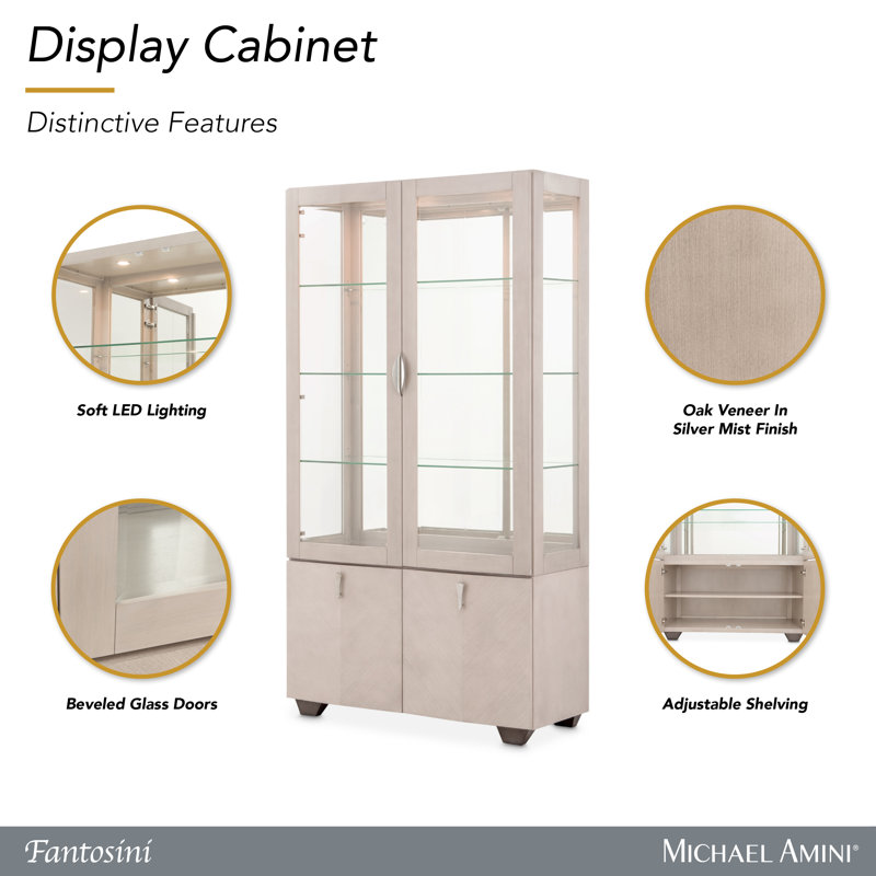 Fantosini Display Cabinet - Silver Mist