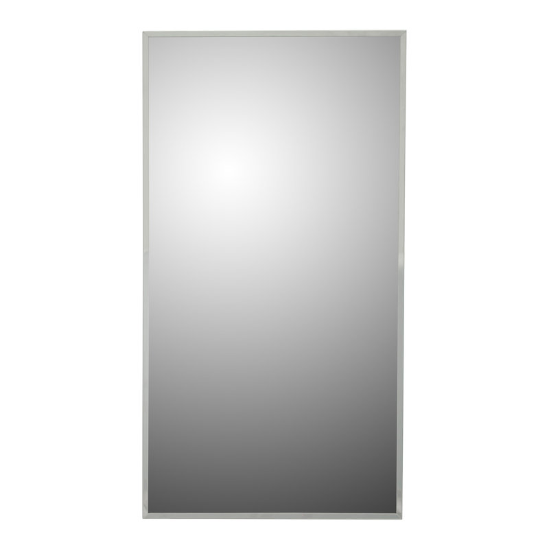 Armoire à pharmacie avec porte et miroir inclinable avec cadre Neponset, 16 po x 30 po, Fixé à la surface