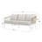 Breeze 1-Piece Wicker Patio 3-Seater Sofa With Beige Cushions
