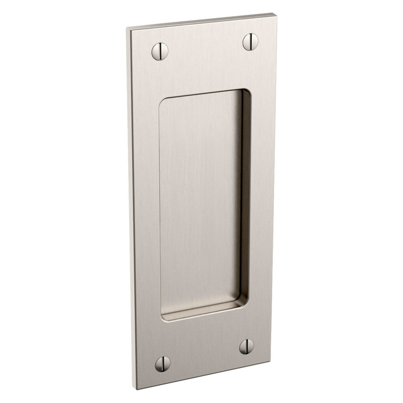 Santa Monica Small Pocket Door Set, Passage, Satin NIckel