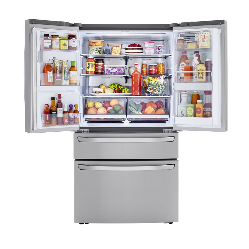 LG 23 cu. ft. Smart wi-fi Enabled InstaView Door-in-Door Counter-Depth Refrigerator with Craft Ice Maker, Stainless Steel