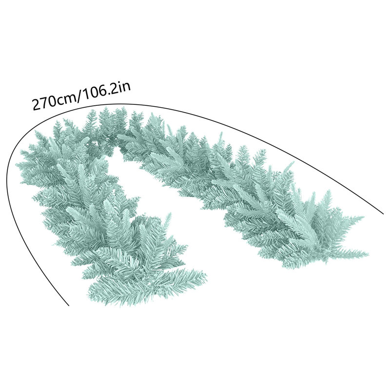 Guirlande de Noël TiffanyBlue 6 pi / 9 pi, Frosty Pines, B