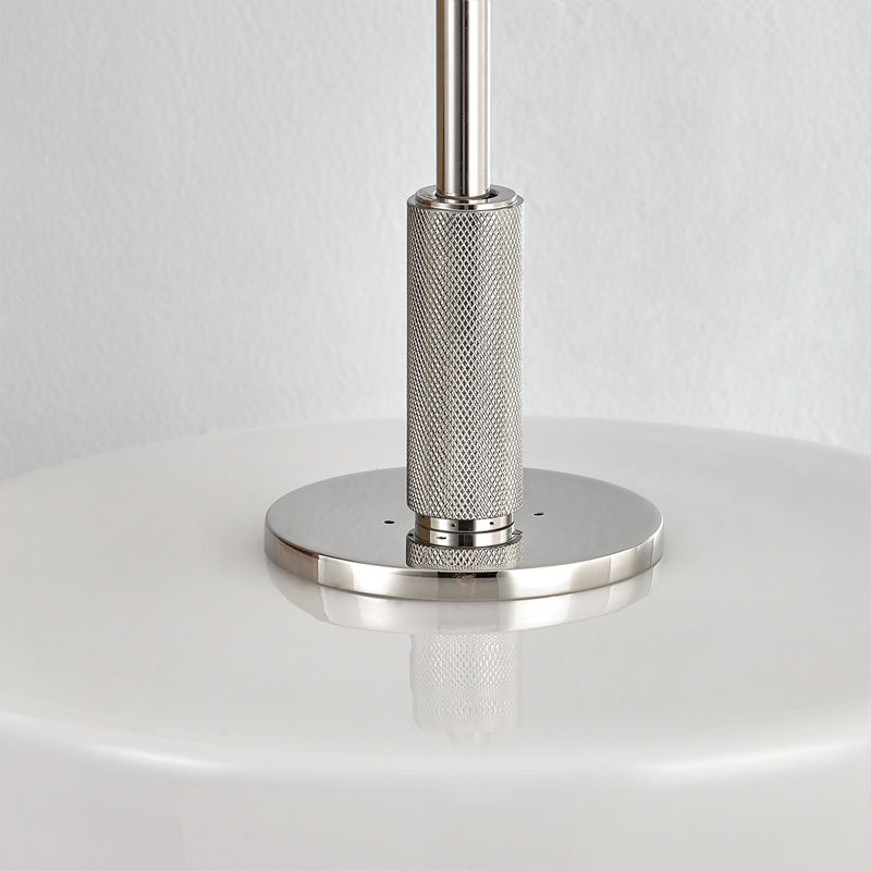 LETHBRIDGE 1 LIGHT PENDANT, 22" H x 19" W x 19" D, Polished Nickel