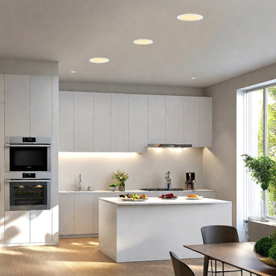 12-Pieces Aluminum Ultra-Thin Led Celling Recessed Lighting, Dimmable Led Can Lights With Junction Box