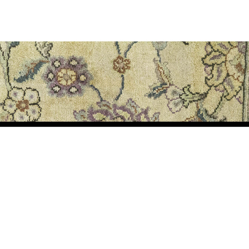 Silk Oriental Area Rug in Beige