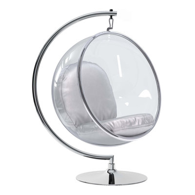 Modholic Hanging Bubble Chair With Stand, Silver