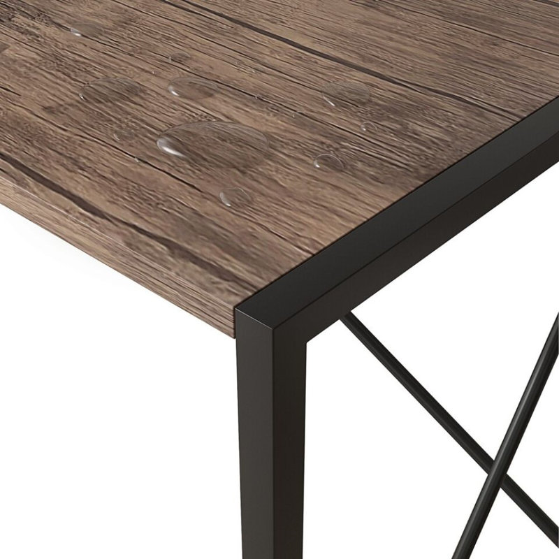 Matys Rectangle Folding Writing Desk, Brown, 75 H x 100 W x 50 D cm