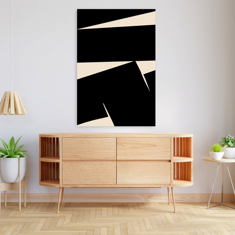 Art contemporain abstrait géométrique contemporain, H 48 po x l 32 po
