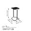 Table basse moderne noire de 11,8 po x 20,5 po x 11,8 po | Fabrication 100% métal, assemblée | Design industriel élégant pour la maison et le bureau, pièce décorative durable et élégante-1614644849-1614644848