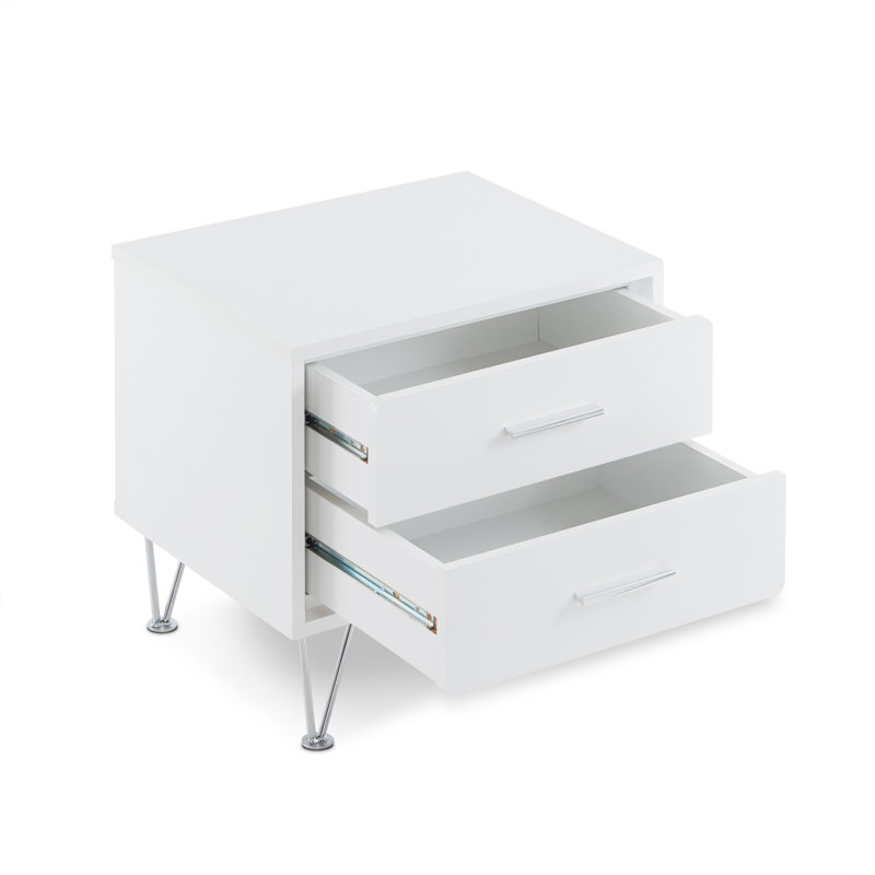 Table d'appoint Deoss, Blanc