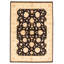 Tapis décoratif en laine noué à la main de conception unique 5 pi 7 po x 7 pi 10 po Ivoire