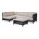 Canapé modulaire d'extérieur en osier de 100 po avec coussins Bayside