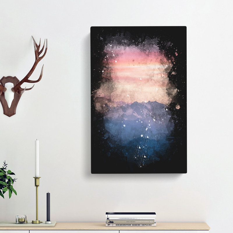 Swiss Mountain - Wrapped Canvas Painting, 76cm H x 50cm W x 3cm D