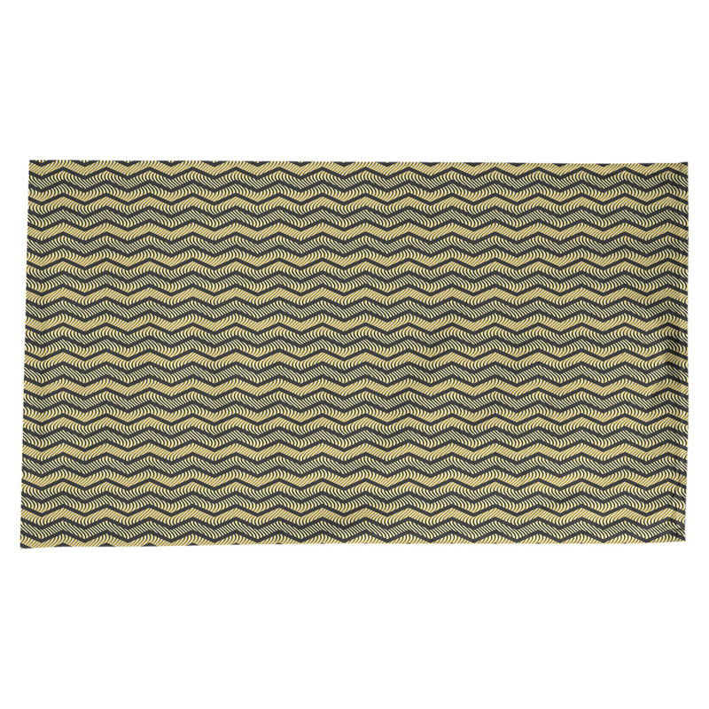Nappe à chevrons ondulés Stephenie, Noir / Jaune