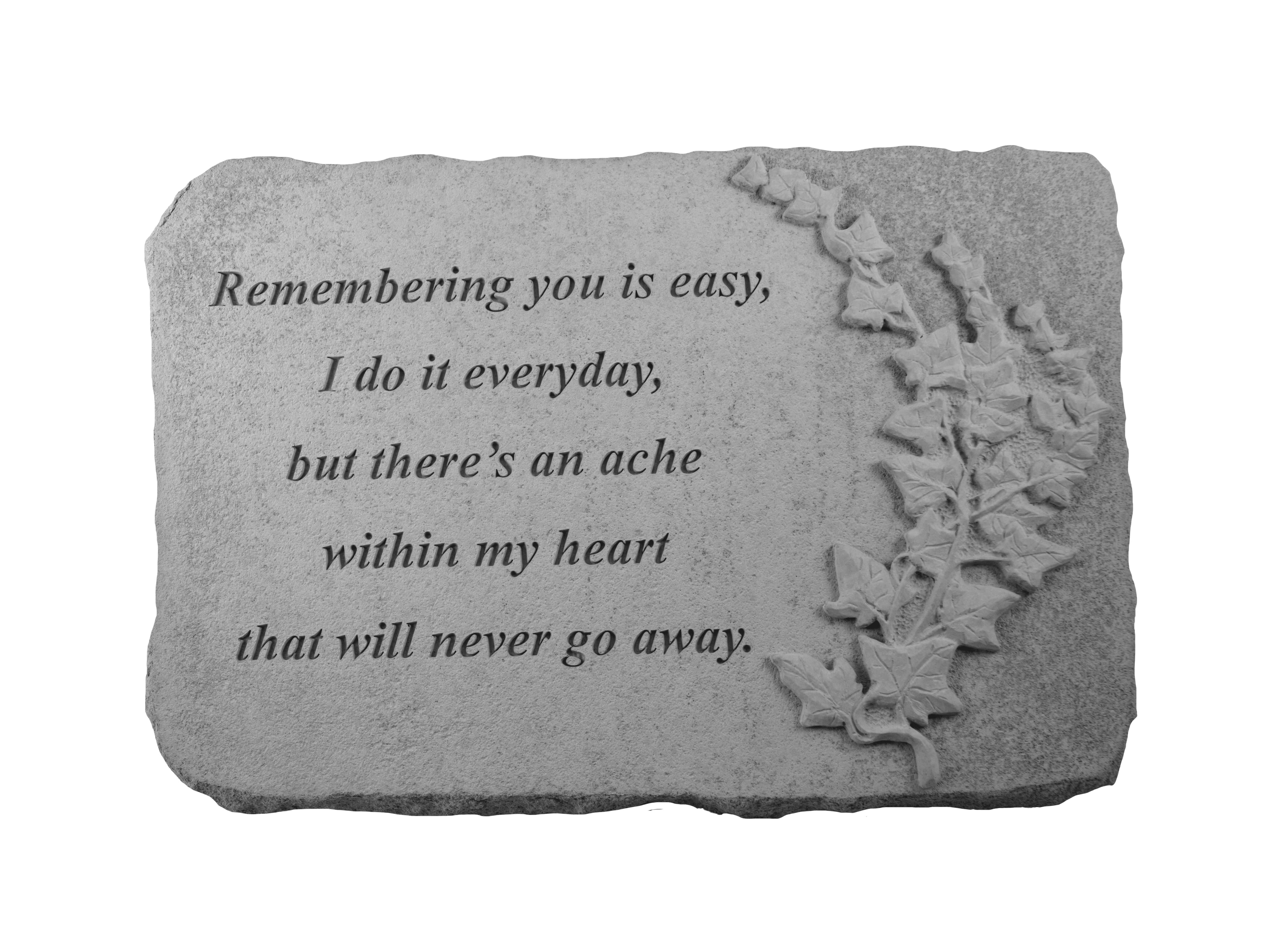 Arlmont & Co. Glennetta Hristo Remembering You Memorial Stone | Wayfair