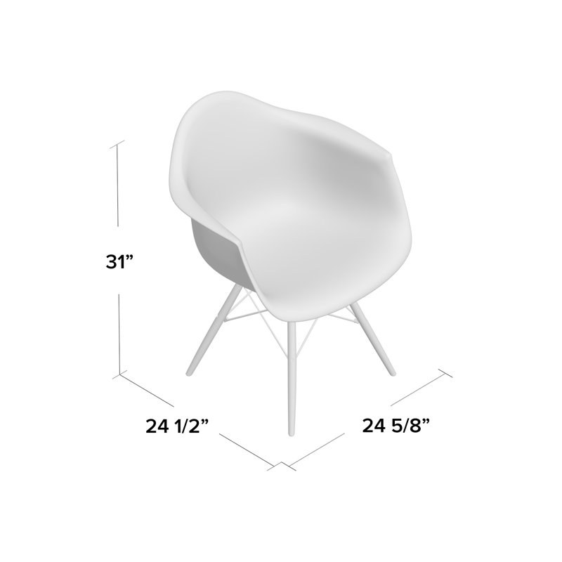 Chaise avec accoudoirs, Bleu clair/ naturel