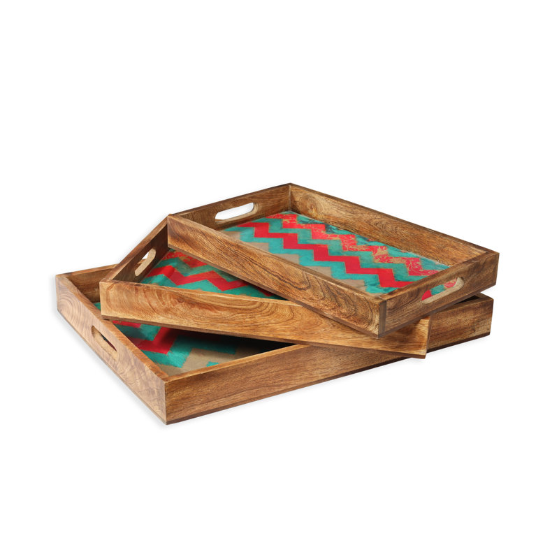 Josalin Wood Tray - Set of 3