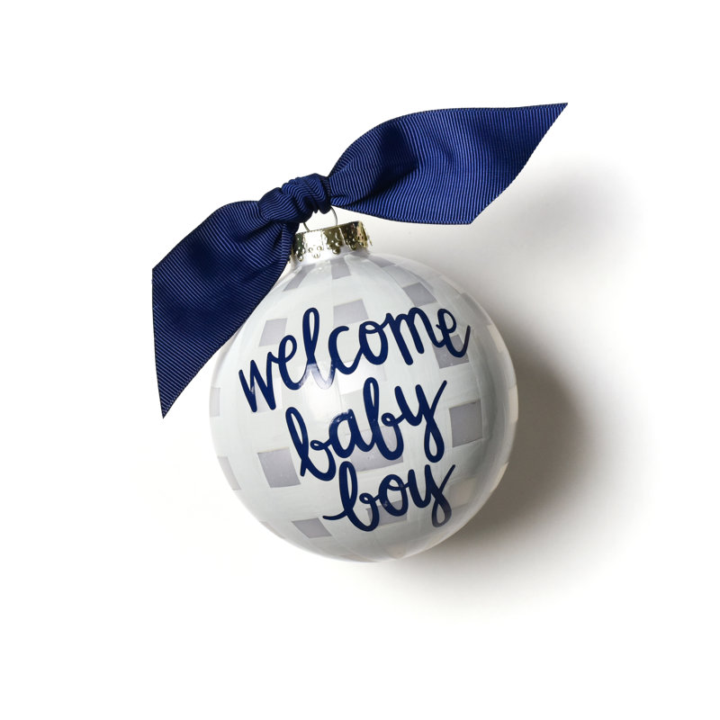 Ornement en forme de boule Welcome Baby Boy
