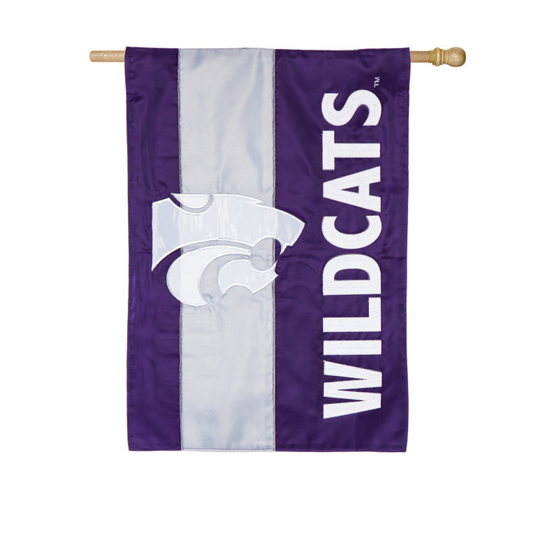 Drapeau de maison en polyester à 2 côtés NCAA 44 x 28 po, Université Kansas State, H 44 po x l 29 po